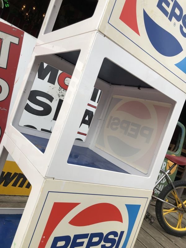 画像10:  【店舗引き取り限定】Vintage Advertising PEPSI Hard Plastic Store Display Shelf Rack (M498)