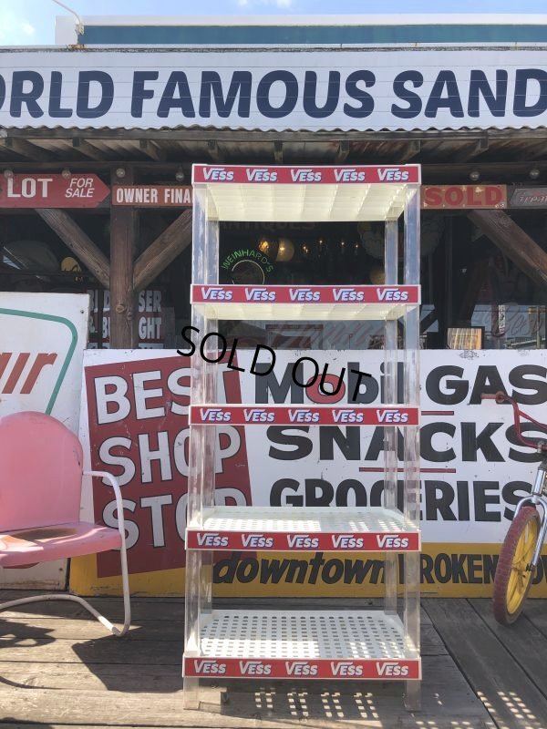 画像1: Vintage Advertising VESS Hard Plastic Store Display Shelf Rack (M500)