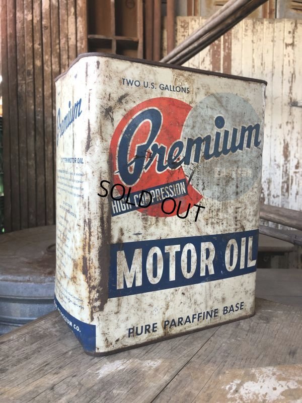 画像1: Vintage Premium Motor Oil Can 2GL (M508)