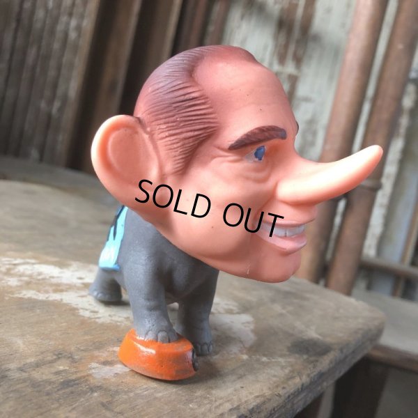 画像5: 60s Vintage Richard Nixon GOP Republican Elephant Vinyl Doll (M509)