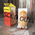 70s Vintage Jimmy Carter Peanut wind Up Toy W/Box (M510)