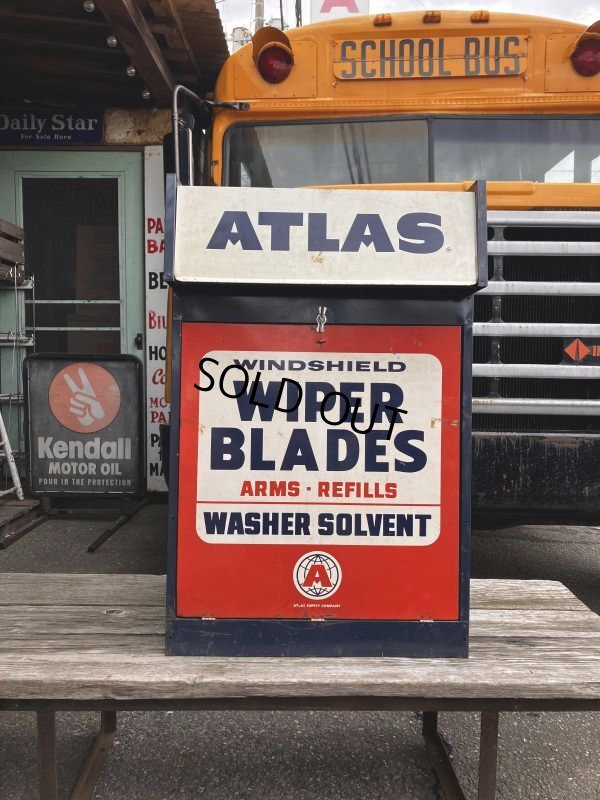 画像1: 50s Vintage Atlas Wiper Blade Service Cabinet (M517)