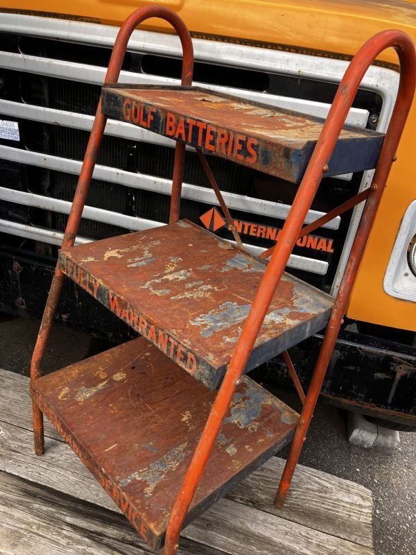 画像17: 50s Vintage Gulf Oil Batteries Service Station Store Display Rack (M518)