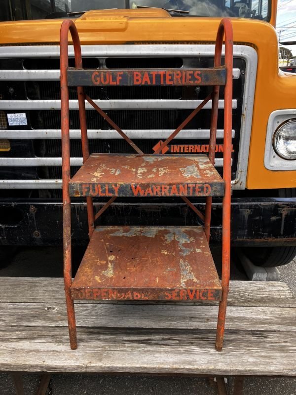 画像1: 50s Vintage Gulf Oil Batteries Service Station Store Display Rack (M518)