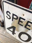 画像2: Vintage Road Sign SPEED LIMIT 40 (M524) (2)