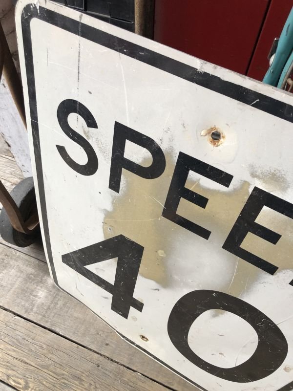 画像2: Vintage Road Sign SPEED LIMIT 40 (M524)