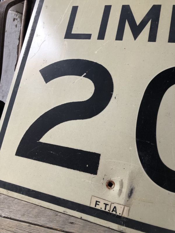 画像2: Vintage Road Sign SPEED LIMIT 20 (M520)