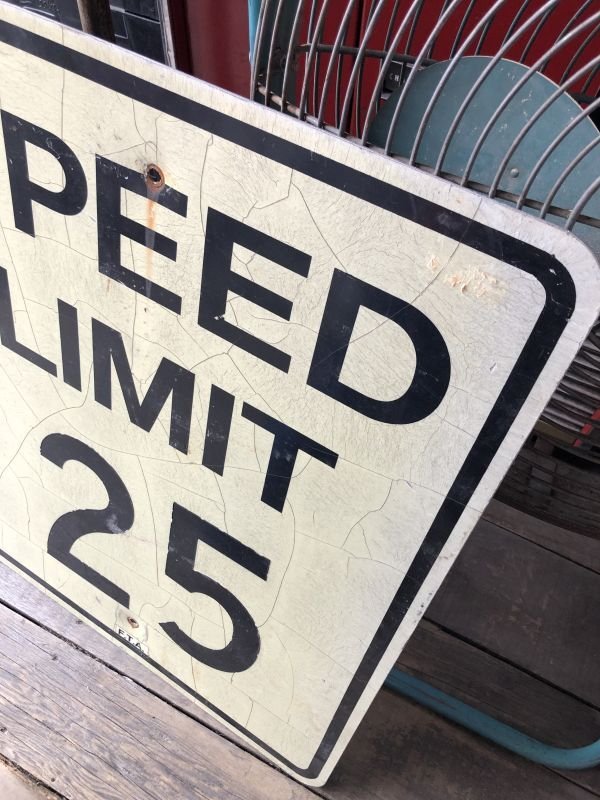画像4: Vintage Road Sign SPEED LIMIT 25 (M521)