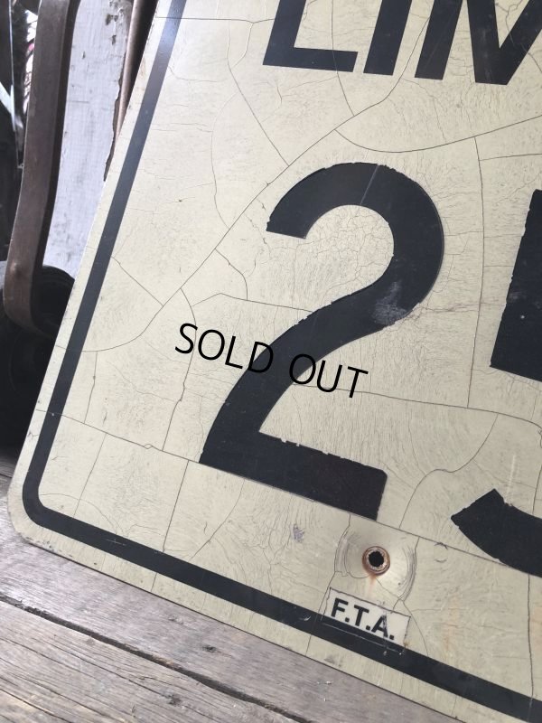 画像2: Vintage Road Sign SPEED LIMIT 25 (M521)