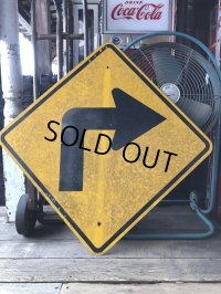 Vintage Traffic Road Sign Curve (M533)
