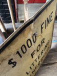 画像3: Vintage Road Sign $1000 FINE FOR LITTERING ENFORCED (M526)
