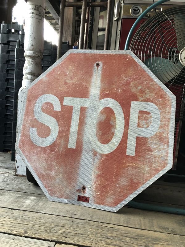 画像1: Vintage Road Sign STOP (M532)