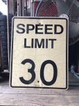 画像1: Vintage Road Sign SPEED LIMIT 30 (M522) (1)