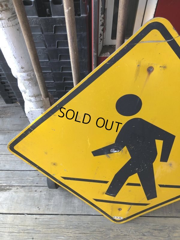 画像4: Vintage Road Sign Crosswalk (M536)
