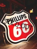Vintage Original Phillips 66 Gas Station Lighted Sign HUGE (B539)