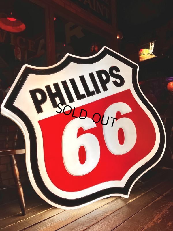 画像1: Vintage Original Phillips 66 Gas Station Lighted Sign HUGE (B539)