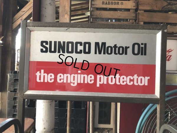 画像20: Vintage Sunoco Motor Oil Engine Protector Store Display Steel Rack (M541)