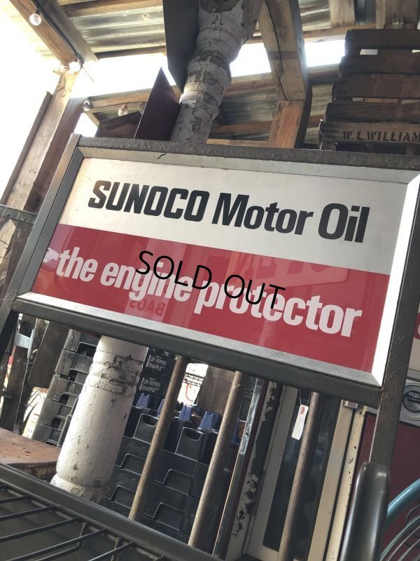 画像8: Vintage Sunoco Motor Oil Engine Protector Store Display Steel Rack (M541)