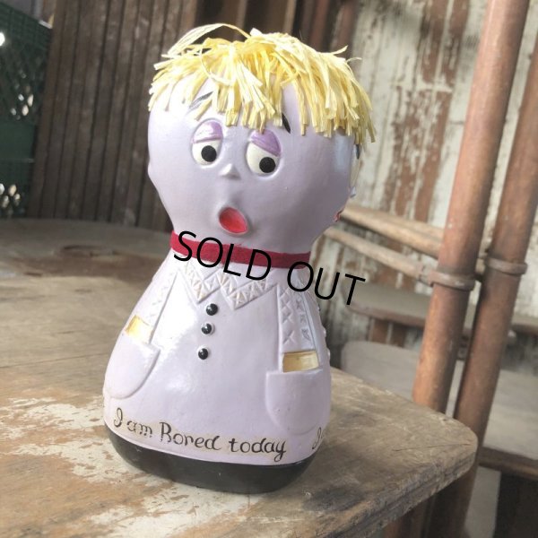 画像9: 60s Vintage Lego 4 Faces Moody Mary Coin Bank (M543)