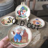 Vintage Disney 1933-1983 50th Anniversary Three Little Pigs Porcelain Plate Complate Set (M544)