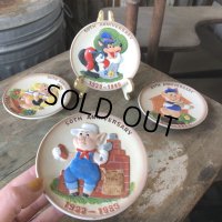 Vintage Disney 1933-1983 50th Anniversary Three Little Pigs Porcelain Plate Complate Set (M544)