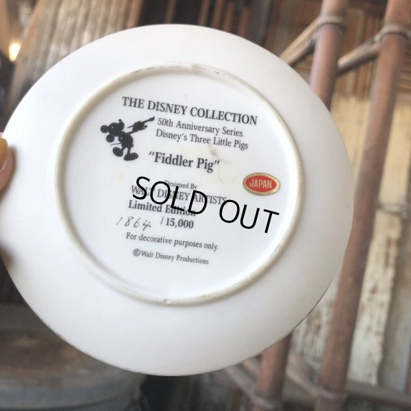 画像8: Vintage Disney 1933-1983 50th Anniversary Three Little Pigs Porcelain Plate Complate Set (M544)