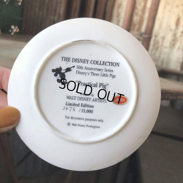画像10: Vintage Disney 1933-1983 50th Anniversary Three Little Pigs Porcelain Plate Complate Set (M544)
