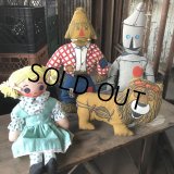 60s Vintage Wizard of Oz Plush Pillow Dolls Set (M546)