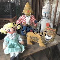 60s Vintage Wizard of Oz Plush Pillow Dolls Set (M546)