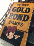 画像21: 【店舗引き取り限定】 Vintage GOLD BOND STAMPS Advertising Large Metal Store Display Sign SET (M547)