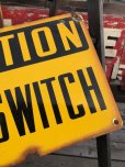 画像6: Vintage CAUTION KILLSWITCH Original Porcelain Sign (M548)