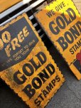画像2: 【店舗引き取り限定】 Vintage GOLD BOND STAMPS Advertising Large Metal Store Display Sign SET (M547) (2)