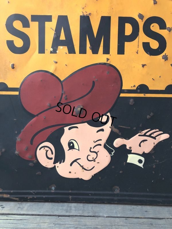 画像14: 【店舗引き取り限定】 Vintage GOLD BOND STAMPS Advertising Large Metal Store Display Sign SET (M547)