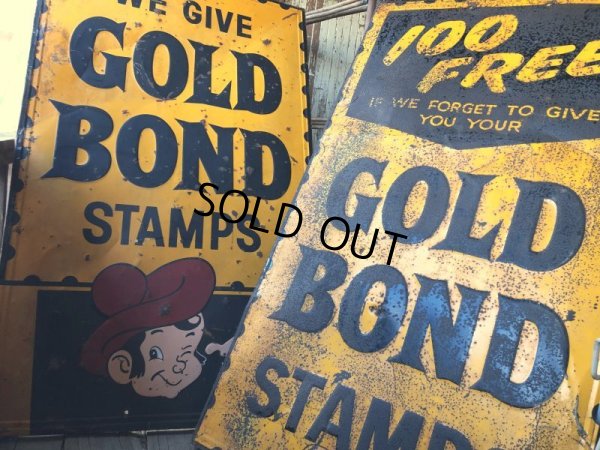 画像24: 【店舗引き取り限定】 Vintage GOLD BOND STAMPS Advertising Large Metal Store Display Sign SET (M547)