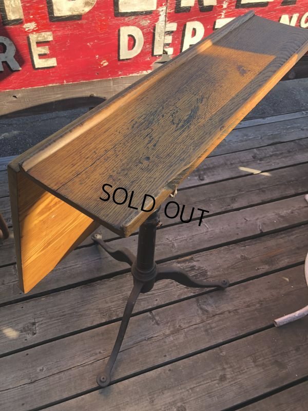 画像14: 1900s Antique Cast Iron Drafting Table (M550)