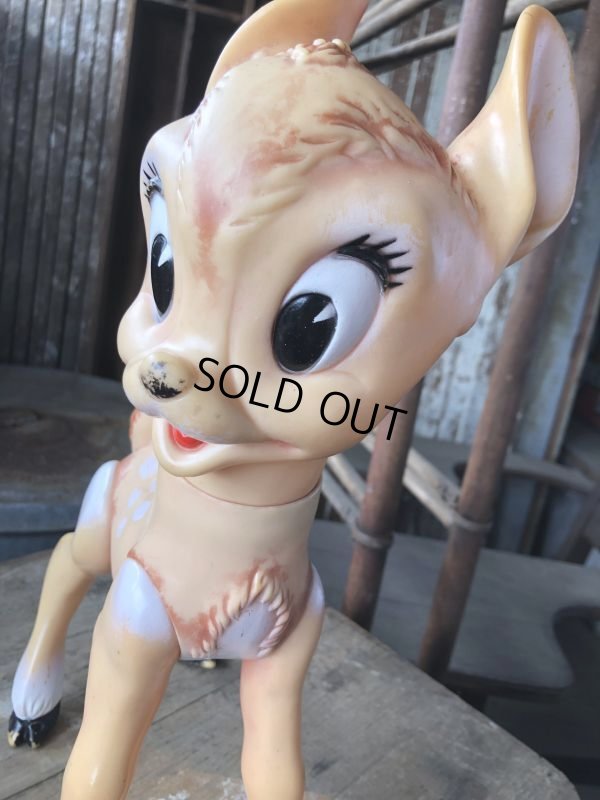 画像6: 60s Vintage Disney Ledra Plastic Bambi Vinyl Rubber Toy Doll (B557) 