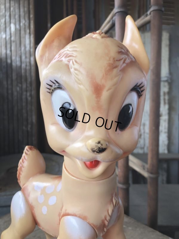 画像8: 60s Vintage Disney Ledra Plastic Bambi Vinyl Rubber Toy Doll (B557) 