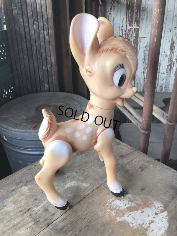 画像3: 60s Vintage Disney Ledra Plastic Bambi Vinyl Rubber Toy Doll (B557) 