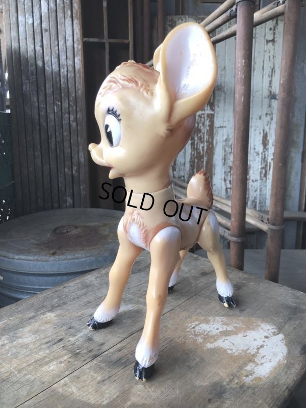 画像5: 60s Vintage Disney Ledra Plastic Bambi Vinyl Rubber Toy Doll (B557) 