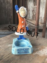 50s Vintage Advertising Chicken Charlie Figure Statue Ashtray (M580)