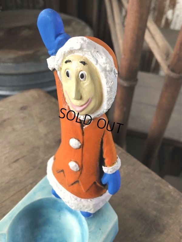 画像10: 50s Vintage Advertising Chicken Charlie Figure Statue Ashtray (M580)