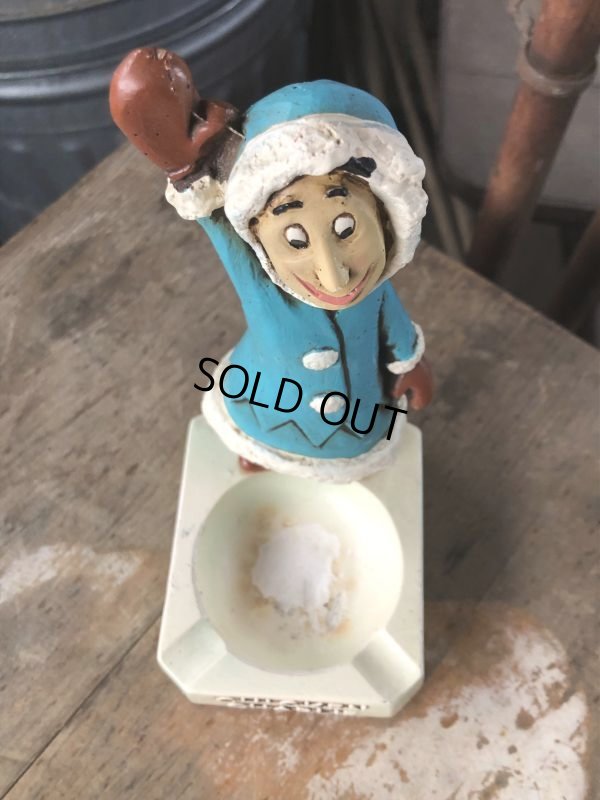 画像7: 50s Vintage Advertising Chicken Charlie Figure Statue Ashtray (M579)