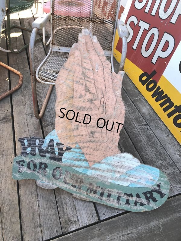 画像12: Wooden Hand Painted Pray for Our Military Display Sign One of a Kind !! (M581)
