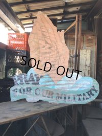 Wooden Hand Painted Pray for Our Military Display Sign One of a Kind !! (M581)