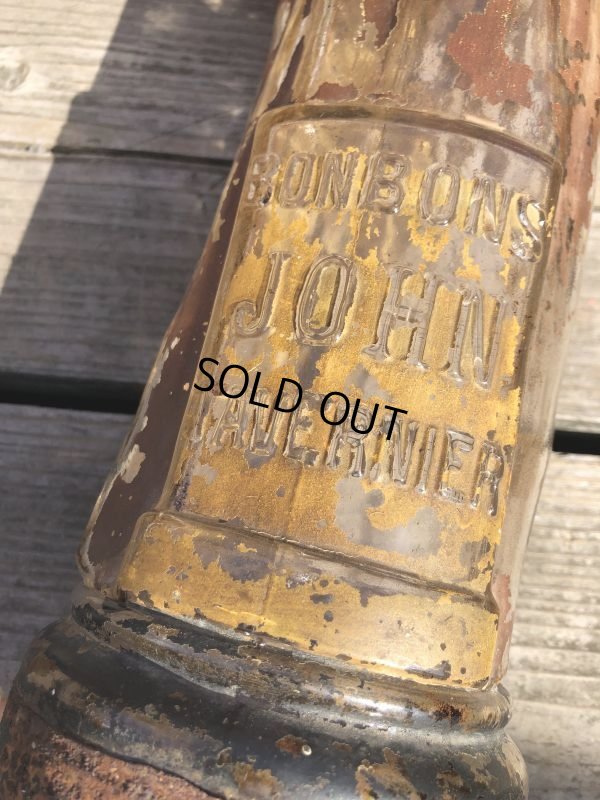 画像11: 1900s Antique Saint Antoine Bonbons John Tavernier Advertising Candy Jar Bottle (M582)