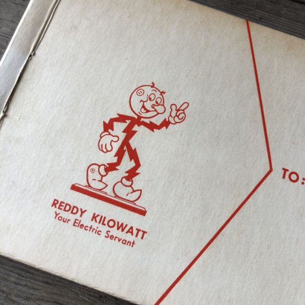 画像2: 60s〜 Vintage REDDY KILOWATT Standing Business Card Holder Figure N.O.S (M583)