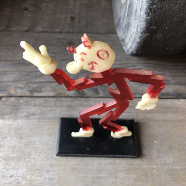 画像2: 〜50s Vintage REDDY KILOWATT Standing Business Card Holder Figure (M586)