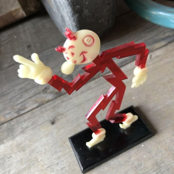 画像2: 〜50s Vintage REDDY KILOWATT Standing Business Card Holder Figure (M589)