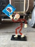 〜50s Vintage REDDY KILOWATT Standing Business Card Holder Figure (M585)