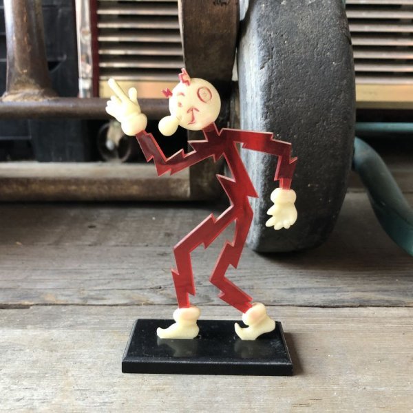 画像1: 〜50s Vintage REDDY KILOWATT Standing Business Card Holder Figure (M586)